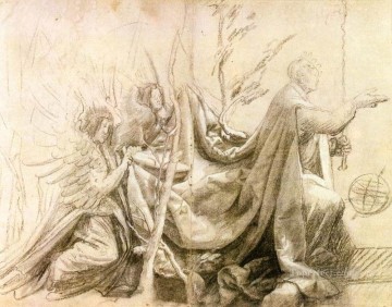  angel - Rey arrodillado con dos ángeles Renacimiento Matthias Grunewald
